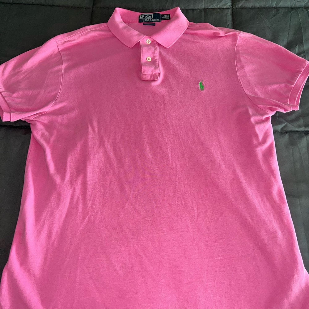 Pink Ralph Lauren Polo Shirt Custom Fit